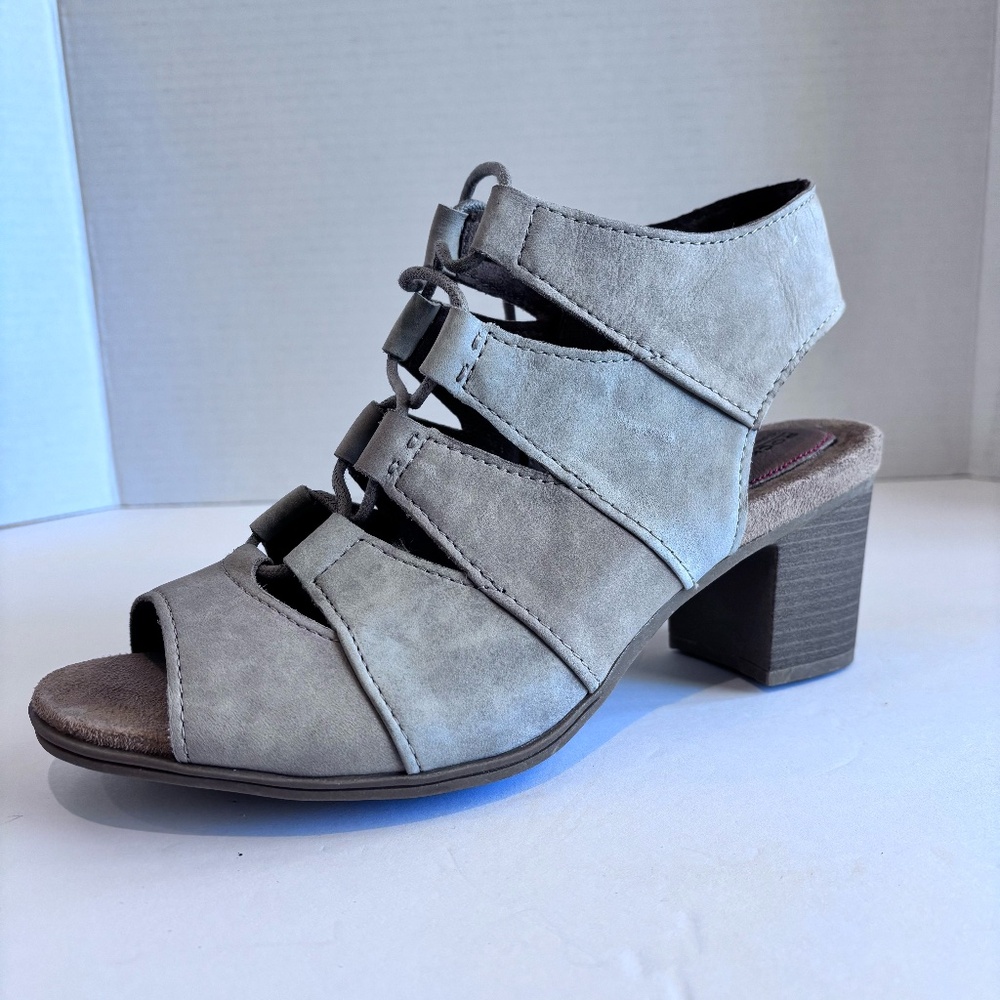 Rockport Cobb Hill Collection Women's Hattie LaceUp Suede Side Zip Sandals SZ9.5